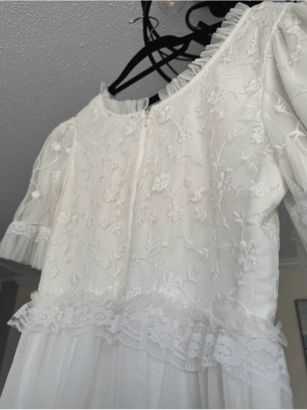 JessaKae White Tiered Lace Dress - Picture 7 of 9